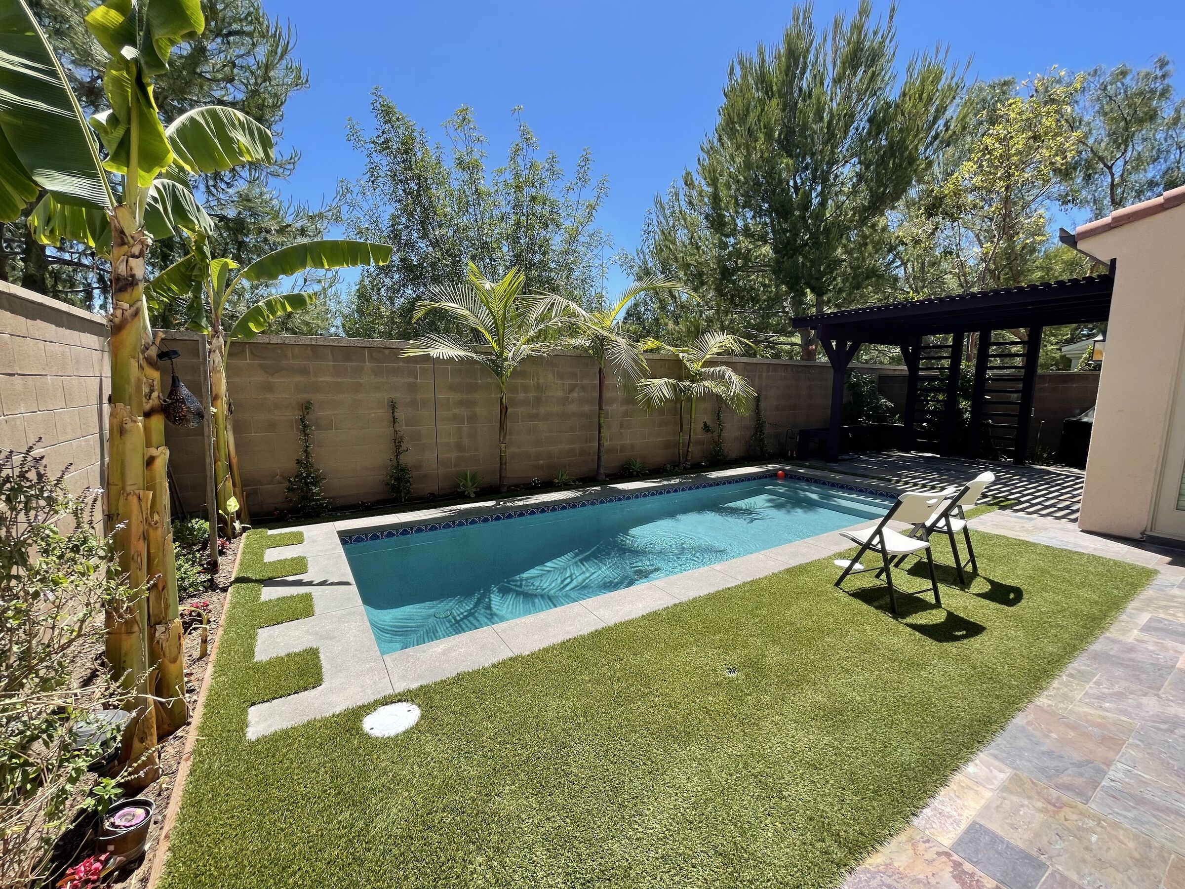 Pool and garden designed and built by V&J