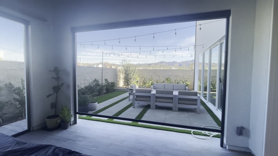 3-D render of a louvered patio cover